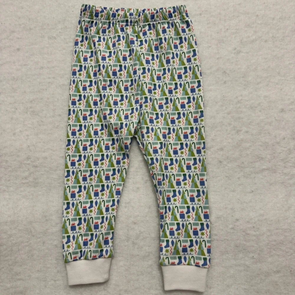 NEW Lila and Hayes Kids Christmas‎ Pajama Pants 12-18M Pima Cotton Holiday Print